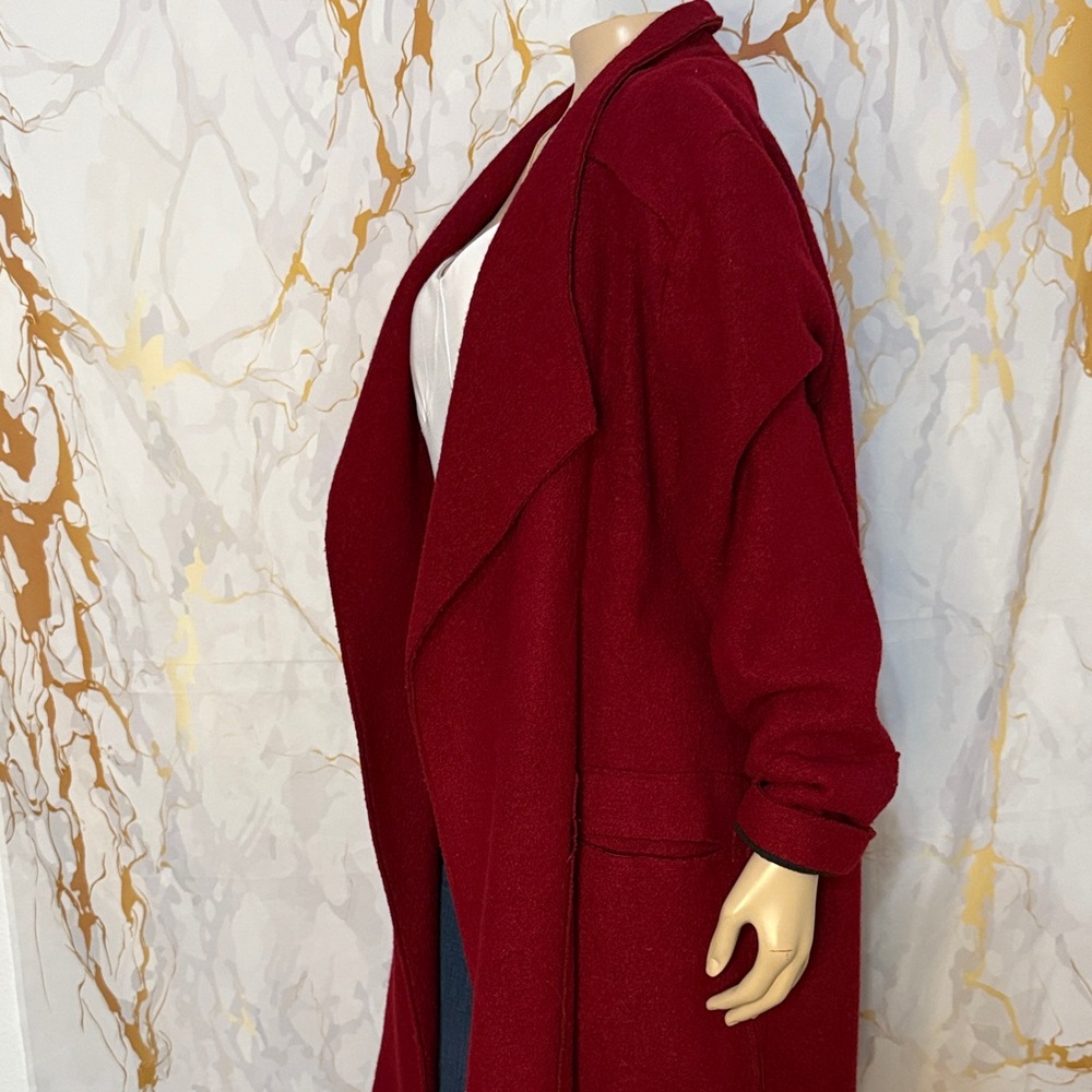 *Dex Women's Deep Red Trench Coat - Picture 5 of 11